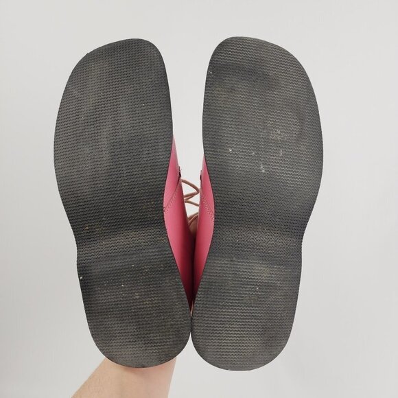 Jubaki London Pink Leather Lace Up Shoes Size 8.5 - Picture 5 of 11